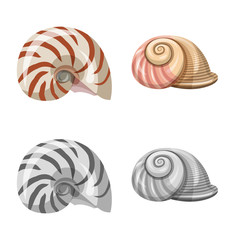 Isolated object of animal and decoration icon. Set of animal and ocean vector icon for stock.