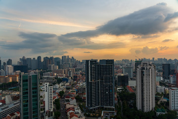 Fototapeta na wymiar Singapore Cityscape at dusk