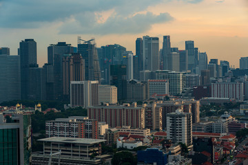 Obraz premium Singapore Cityscape at dusk
