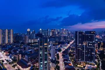 Singapore Cityscape at magic hour