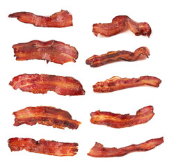 bacon on white - obrazy, fototapety, plakaty