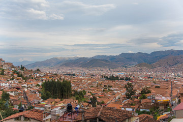 Panoramic view of Cusco (Peru)