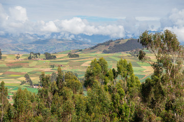 Panoramic view surroundings of Cusco (Peru)