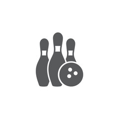 Bowling icon on white background