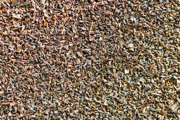 Texture of black tea leaf