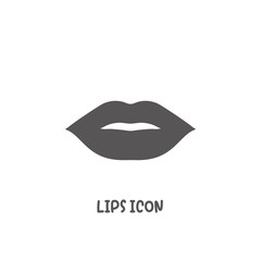 Lips icon simple flat style vector illustration.