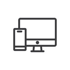 Online banking icon. Flat style vector EPS.