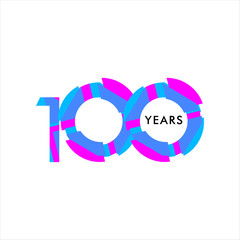 100 Years Anniversary Celebration Vector Template Design Illustration
