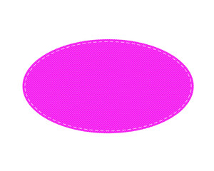 Ovaler Flicken mit Naht