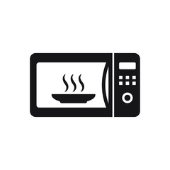 Microwave oven icon isolated on white background. Home appliances icon. Vector Illustration.
