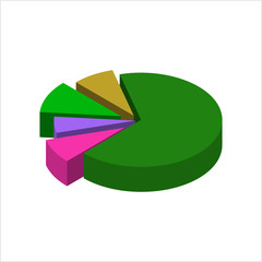 Obraz premium Pie Chart Icon Design Set