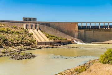 Deurstickers Gariep dam during a drought in the Free state province of South Africa. © Rudi