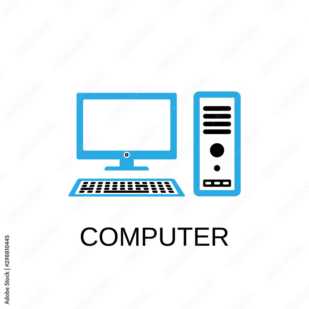Poster computer icon. computer symbol design. stock - vector illustration can be used for web.