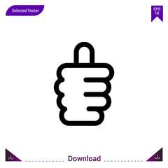 Obraz premium thumb-up icon vector . Best modern, simple, isolated, application ,motivation icons, logo, flat icon for website design or mobile applications, UI / UX design vector format