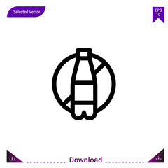 plastic-bottle icon vector . Best modern, simple, isolated, application ,ecology icons, logo, flat icon for website design or mobile applications, UI / UX design vector format