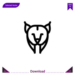 lynx icon vector . Best modern, simple, isolated, application ,ecology icons, logo, flat icon for website design or mobile applications, UI / UX design vector format