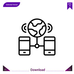 internet icon vector . Best modern, simple, isolated, application ,network-sharing icon , logo, flat icon for website design or mobile applications, UI / UX design vector format