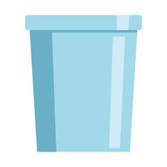 bucket for water icon in flat style