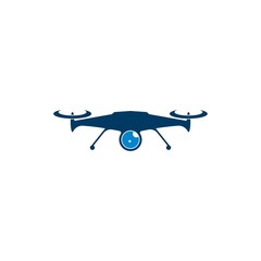 Drone logo vector icon illustration design 
