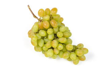 Sultana grape cluster on a white background