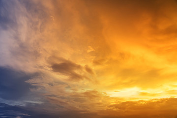 Naklejka na ściany i meble Beautiful sky with cloud sunset