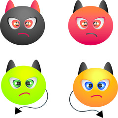 set very angry imps smiles 