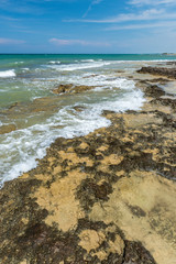 Colors and atmosphere of the Puglia sea. Italy.