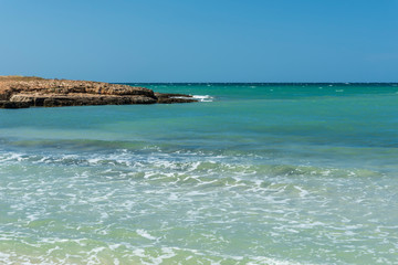 Colors and atmosphere of the Puglia sea. Italy.