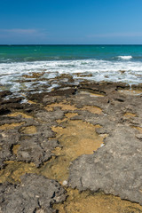 Colors and atmosphere of the Puglia sea. Italy.
