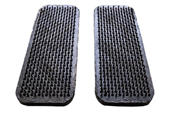 Nail Board for extreme yoga training close up and soft focus. 