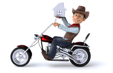 Fun Cowboy - 3D Illustration