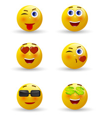 Set of Emoticons. Set of Emoji. 