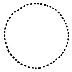 Hand Drawn Round Isolated Black Ink Frame