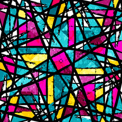 Beautiful colorful abstract graffiti polygons illustration