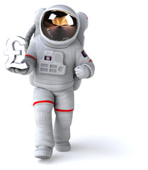 Fun astronaut - 3D Illustration