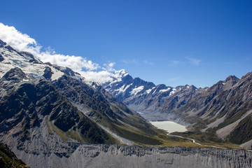 glacier of mt cook, Aoraki Mt Cook national park Southern Alps mountain South Island, New Zealand
