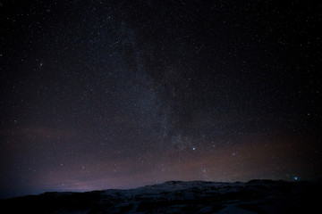 Fototapeta na wymiar Milchstraße über Island