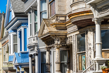 Beautiful victorian homes in San Francisco, California