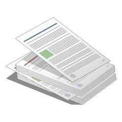 Stack of Documents or Agreements for business icon