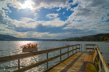 A nice afternoon at the beginning of autumn in October at Lake Constance.