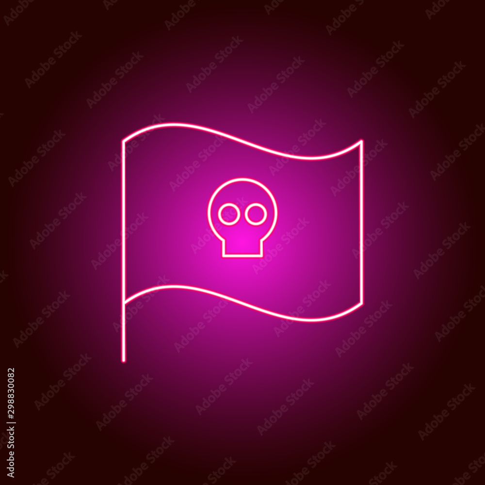 Poster flags vector icon. element of simple icon for websites, web design, mobile app, info graphics. pink 