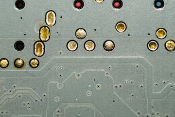 Electronic circuit board abstract background. computer motherboard close up. micro elements of computer. Intelligent technology