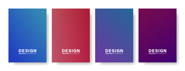 Obraz na płótnie Canvas Abstract geometric patterns. Gradients covers design. Set of business brochure, applicable for placards, banners, posters, flyers. Vector illustration.