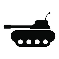 Fototapeta premium Tank vector icon. War illustration symbol. weapons sign or logo.