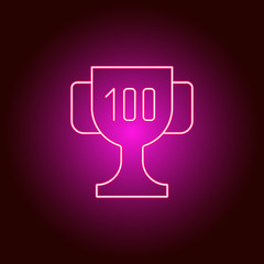 Star, award, head vector icon. Element of simple icon for websites, web design, mobile app, info graphics. Pink color. Neon vector