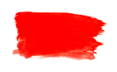 Gemalter roter Farbstreifen als Pinsel Hintergrund Textur