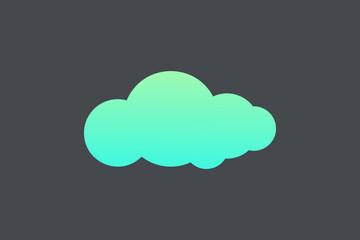 Green clouds illustration design. Minimalist and modern vector design suitable for community, business, and product brands