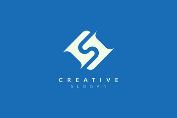 Design an abstract letter S logo. Minimalist and modern vector illustration design suitable for business and brands.