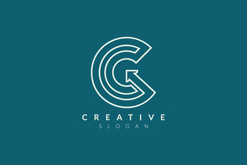 Letter C logo design. Minimalist and modern vector illustration design suitable for business or brand