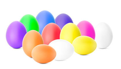 Easter chicken eggs. Realistic vector illustration isolated on white background. Ready for your design. EPS10.	